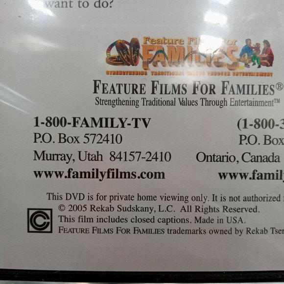 Frankie And Hazel NOS New Sealed DVD Feature Films For Families Movie Night Home - Picture 3 of 4